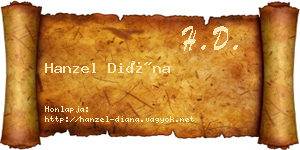 Hanzel Diána névjegykártya